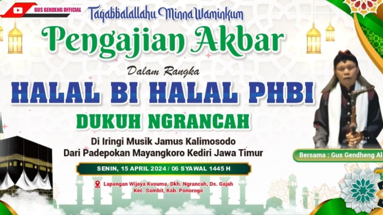 🔴Live Gus Gendeng Terbaru 15 April 2024 Ds Gajah Kec Sambit - Ponorogo