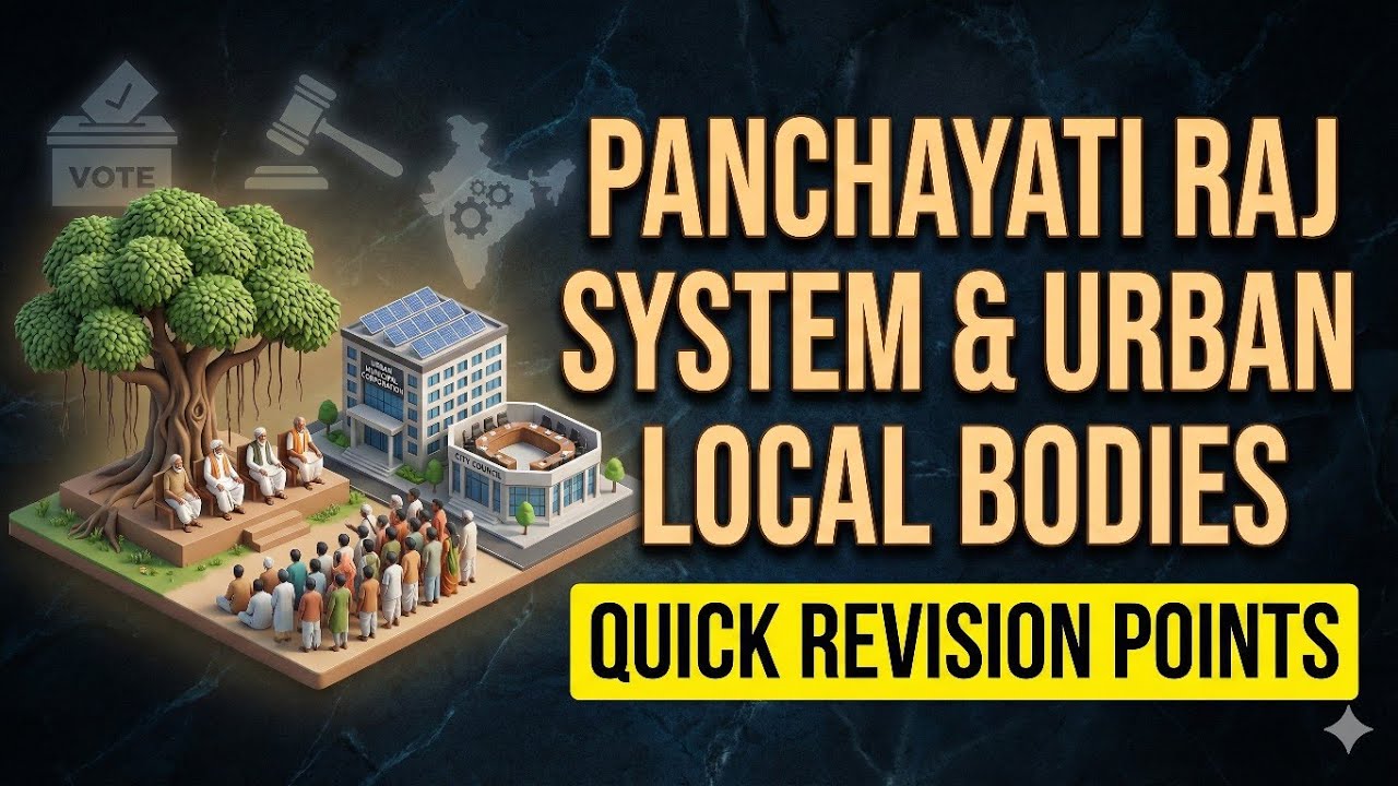 Panchayati Raj System & Urban Local Bodies | 73rd & 74th Constitutional Amendment | Indian Polity