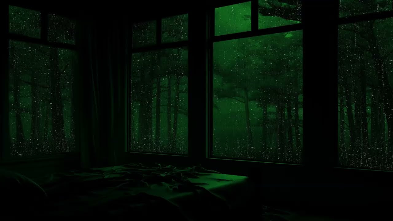 Powerful Forest Downpour at Midnight | The Ultimate Soundscape for Insomnia and Relaxation