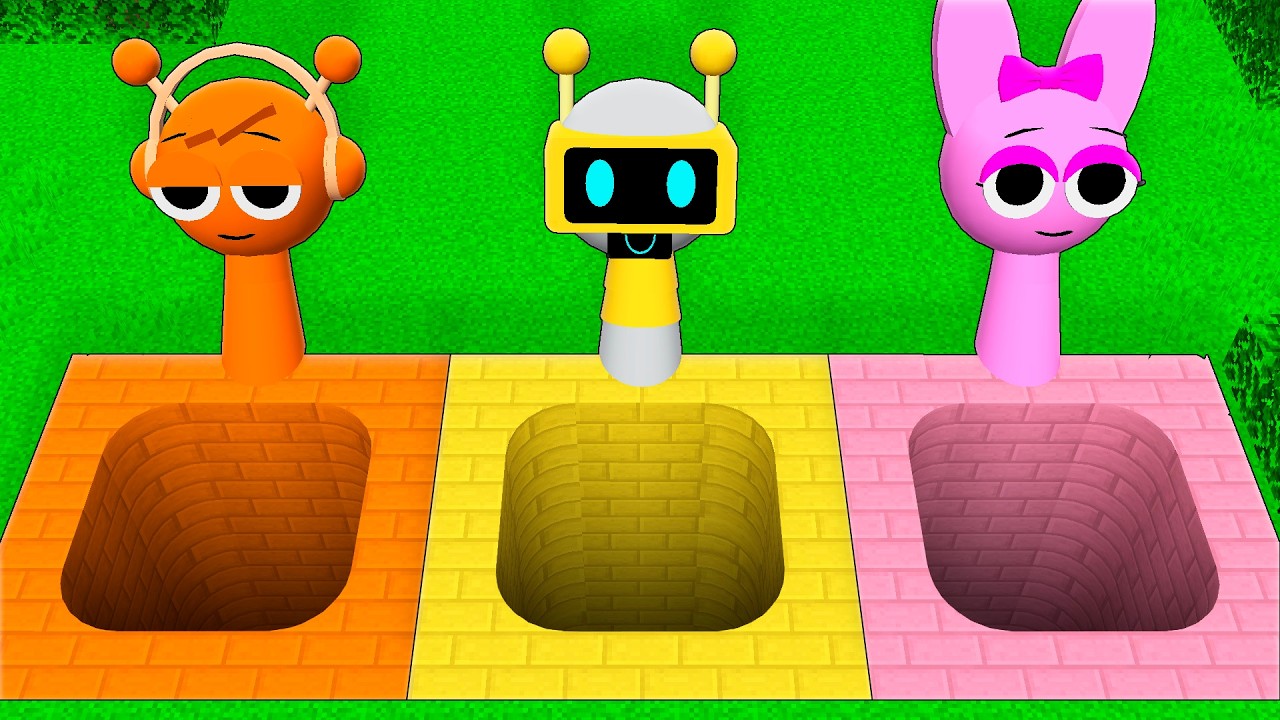 I found a SPRUNKI PIT in Minecraft ! What's INSIDE the ORANGE SPRUNKI and PINK SPRUNKI !