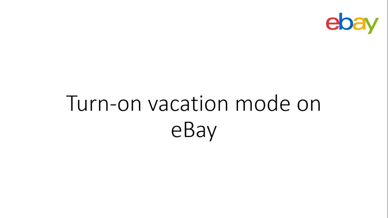 Turn-on vacation mode on eBay Sinhala