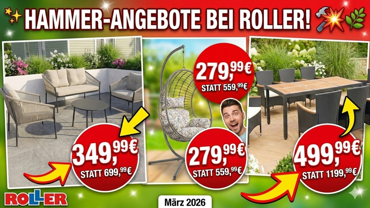 ROLLER Prospekt NEU: Gartenliebe 2026!🌿Gartenmöbel & Deko Angebote! #Garten #Angebote #Möbel #Sparen