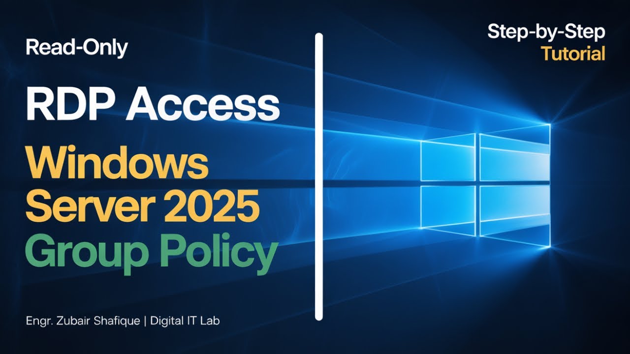 Configure Read-Only RDP Access with Active Directory & Group Policy | Step-by-Step Guide