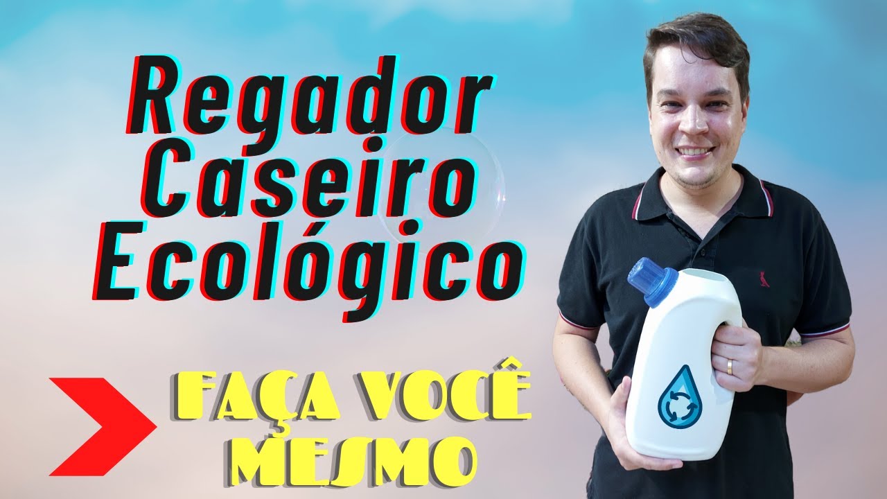 FAÇA UM REGADOR CASEIRO ECOLÓGICO! Com uma garrafa de amaciante ou sabão líquido. Vamos reciclar!