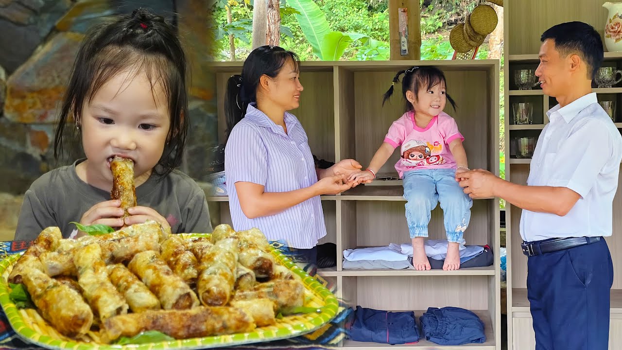 Tan Surprised His Wife & Daughter with New Wardrobe & Bookshelf – Enjoy Fried Spring Rolls Together