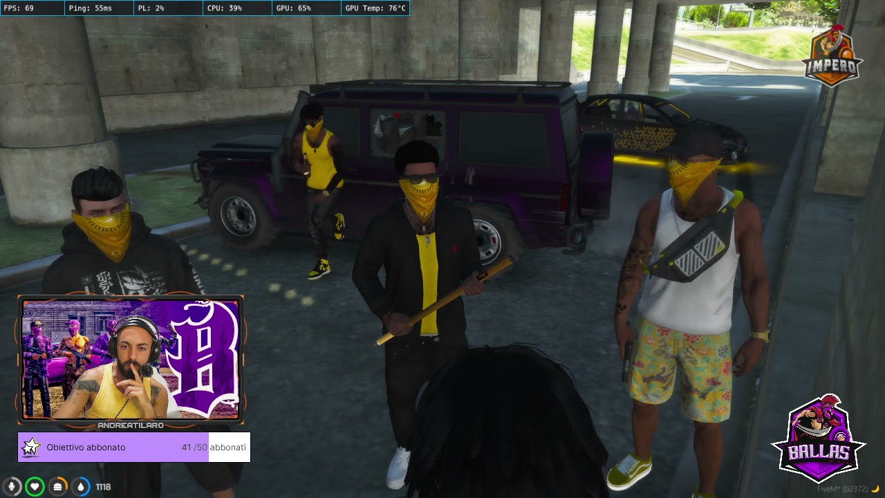 [IMPERO RP] 💜 BALLAS 💜 I Vagos rapiscono Lenny e vogliono comandare i ghetti