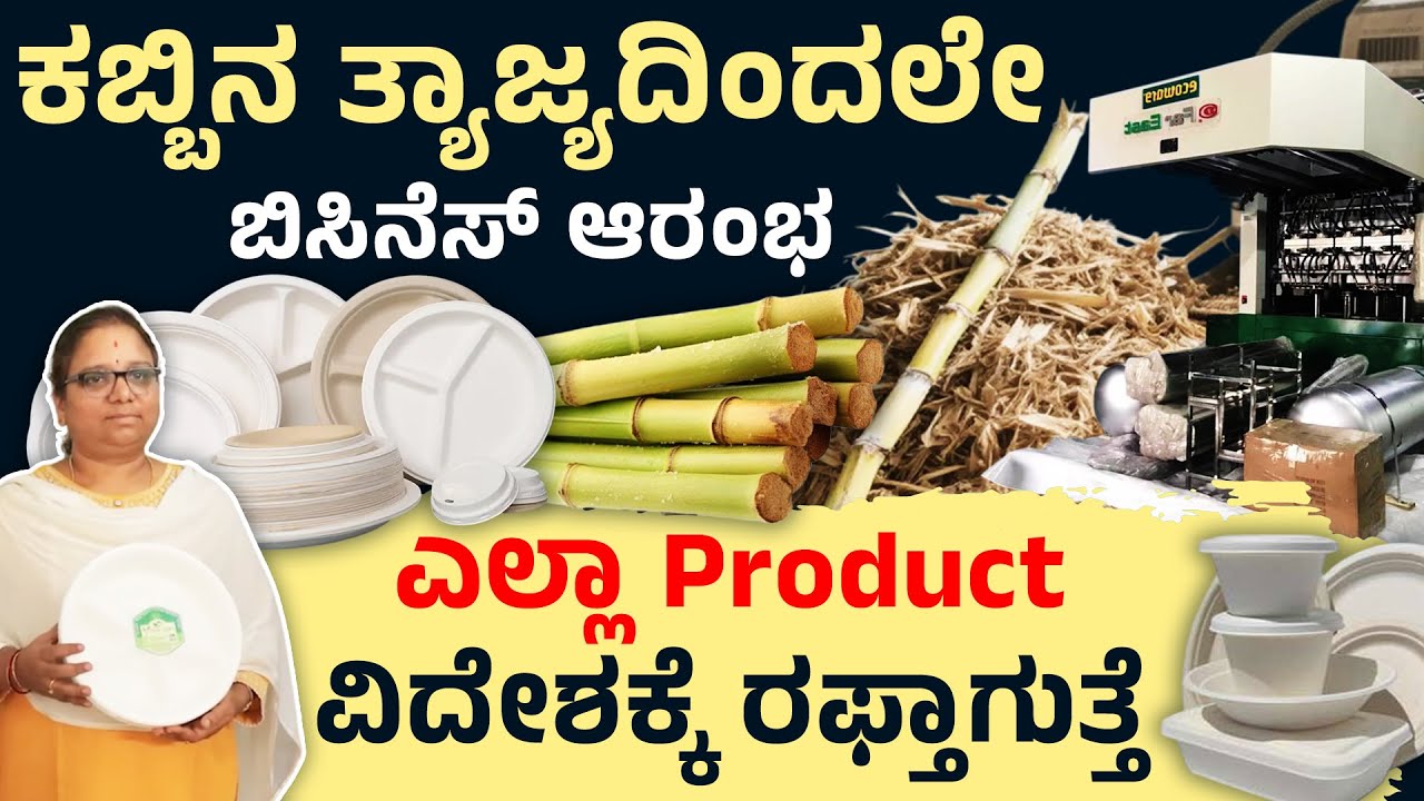 Sugarcane Waste Plates & Cup Business | Biodegradable Plates Manufacturing | Eco-Friendly Business