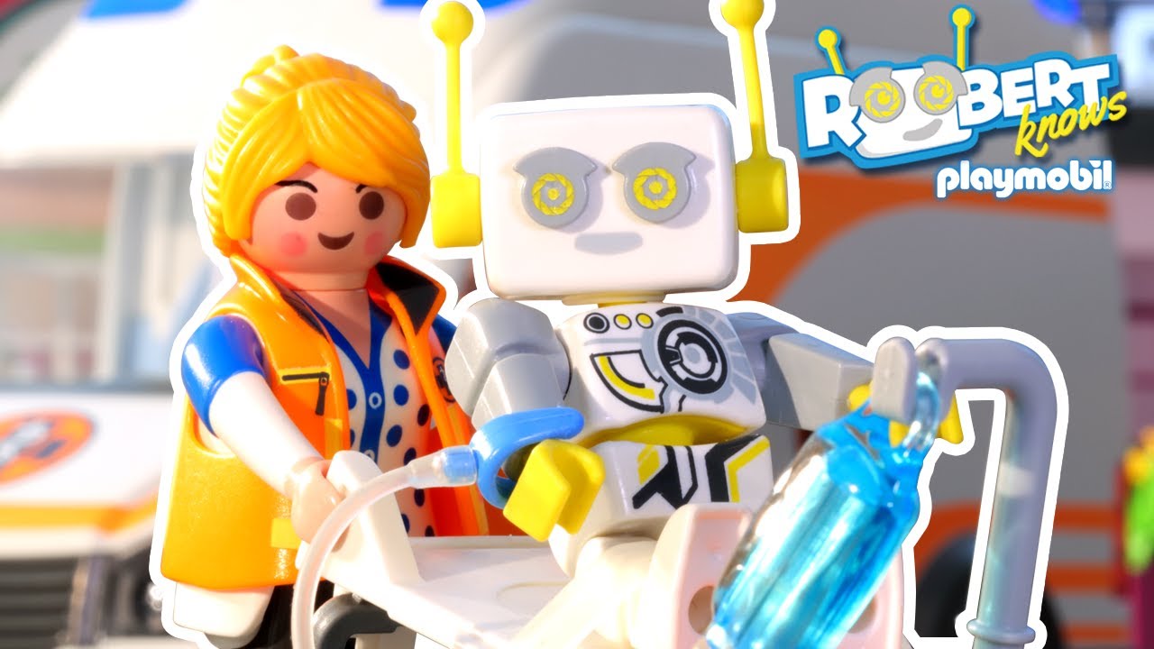 Darf ein Rettungswagen über eine rote Ampel fahren? | ROBert erklärt | PLAYMOBIL Kinderfilm