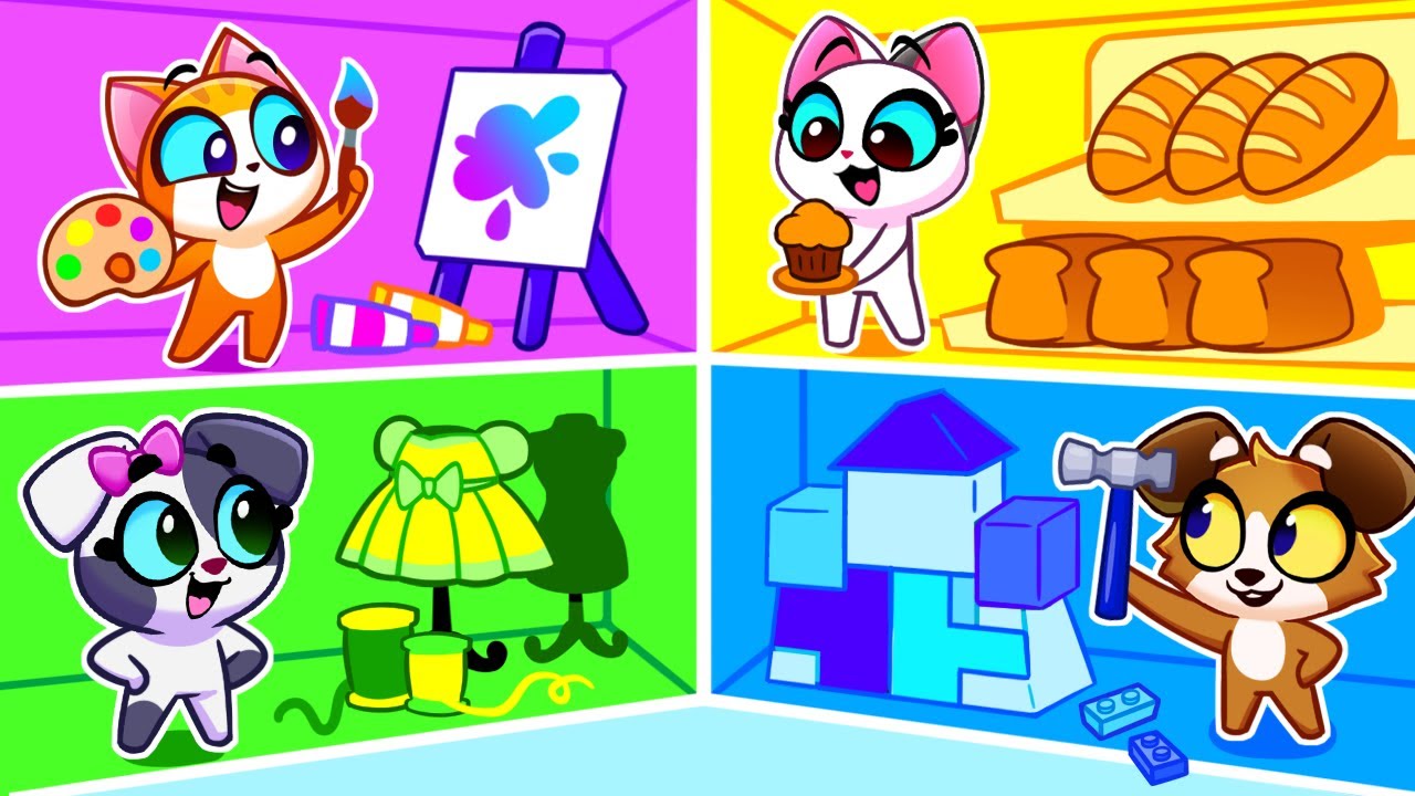 Juegos de Imaginación: Trabajos y Profesiones | Ocupaciones para Niños | Purr-Purr