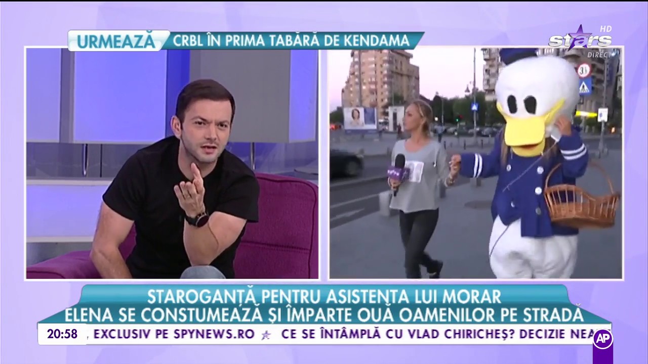STARoganță la &rdquo;Răi da`buni&rdquo;: Elena, asistenta lui Mihai Morar, &icirc;mparte ouă pe stradă costumată
