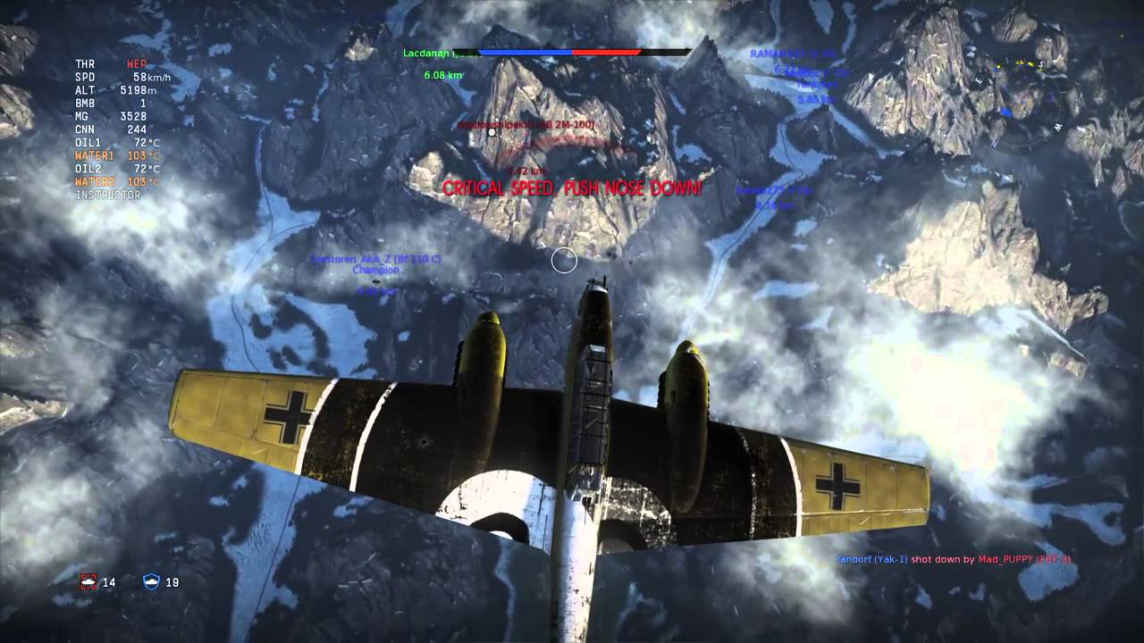 Bf110 bomber hunting in arcade