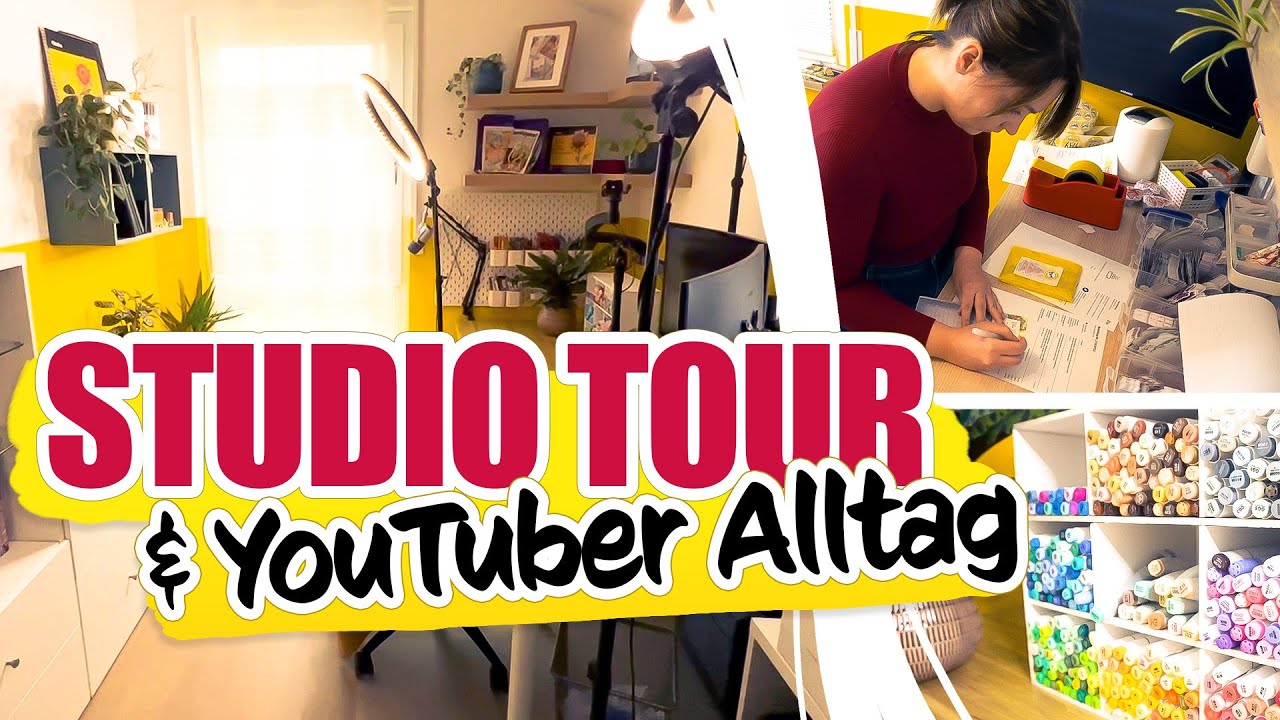 Film Set-Up, Etsy-Station & Arbeitsalltag eines KUNST-YOUTUBERS | KOMPLETTE TOUR durch mein Studio