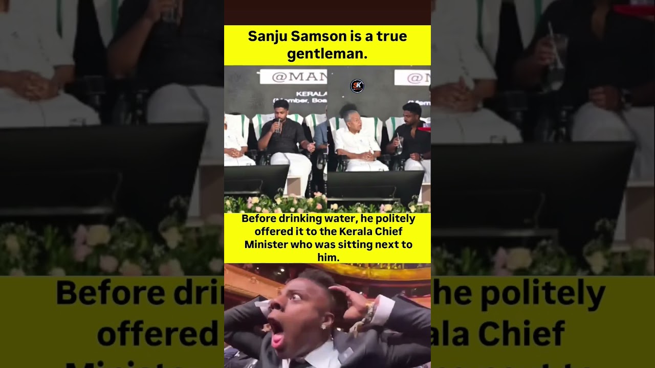 Sanju Samson wins hearts with humble gesture for Kerala CM Pinarayi Vijayan #viral#motivation#shorts