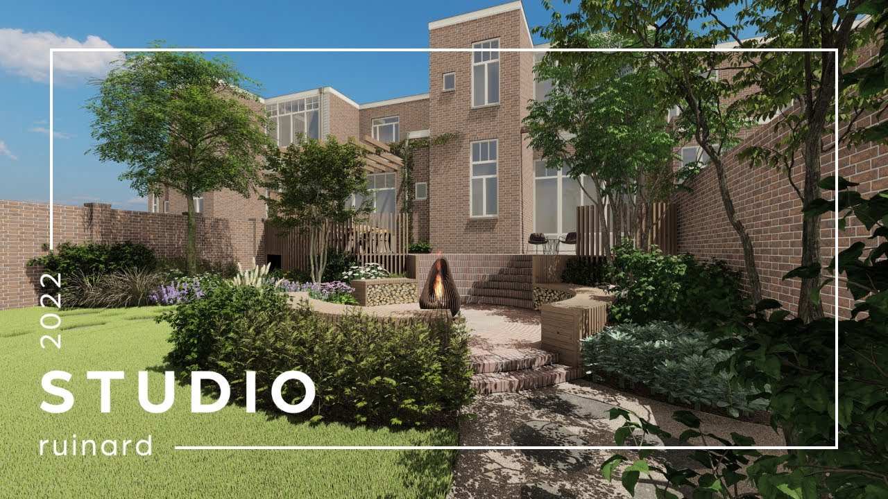 Studio Ruinard | 3D Tuinontwerp | Green Refuge | Knusse en sfeervolle stadstuin