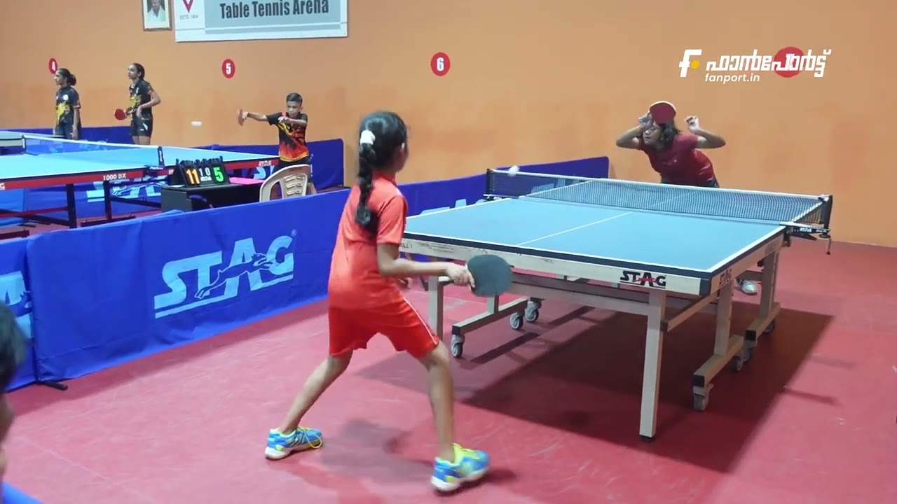 U15 Girl's preliminary round - Kerala State Table Tennis Championships 2022, held at Alappuzha, YMCA