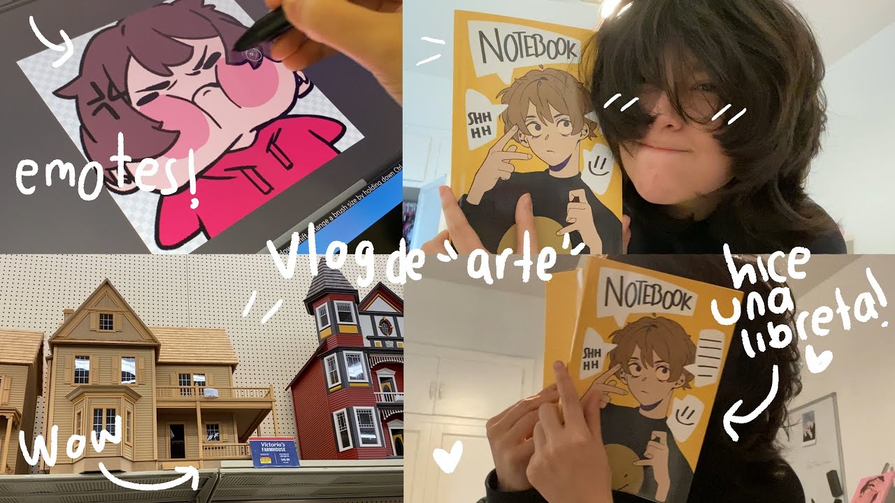 🌻 Vlog • HICE UNA LIBRETA! • Emotes • Tienda de arte 🌻