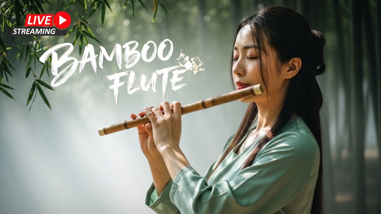 Healing Bamboo Flute LIVE 🍃 Soft Instrumental for Relaxation & Study 疗愈竹笛直播｜学习与放松