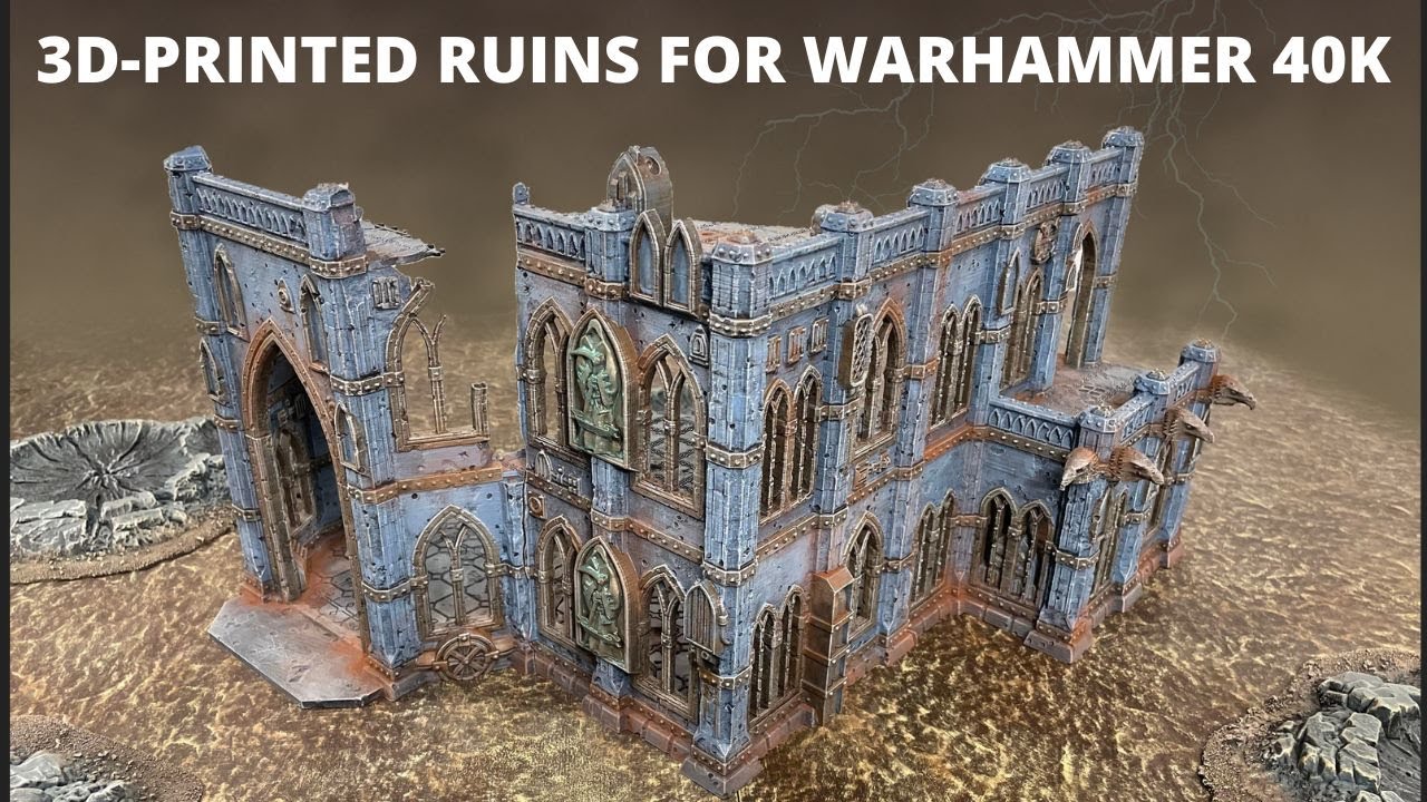 Painting 3D-Printer Warhammer 40K ruins