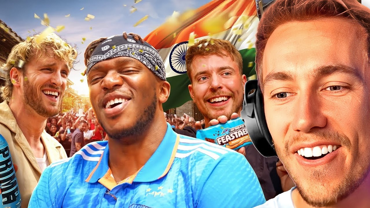 Miniminter Reacts To KSI in India With MrBeast & Logan Paul