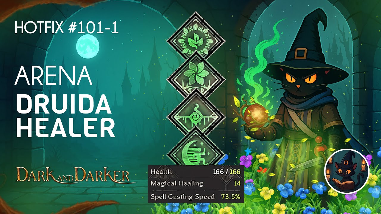 Druida Healer arena gameplay l Dark and Darker