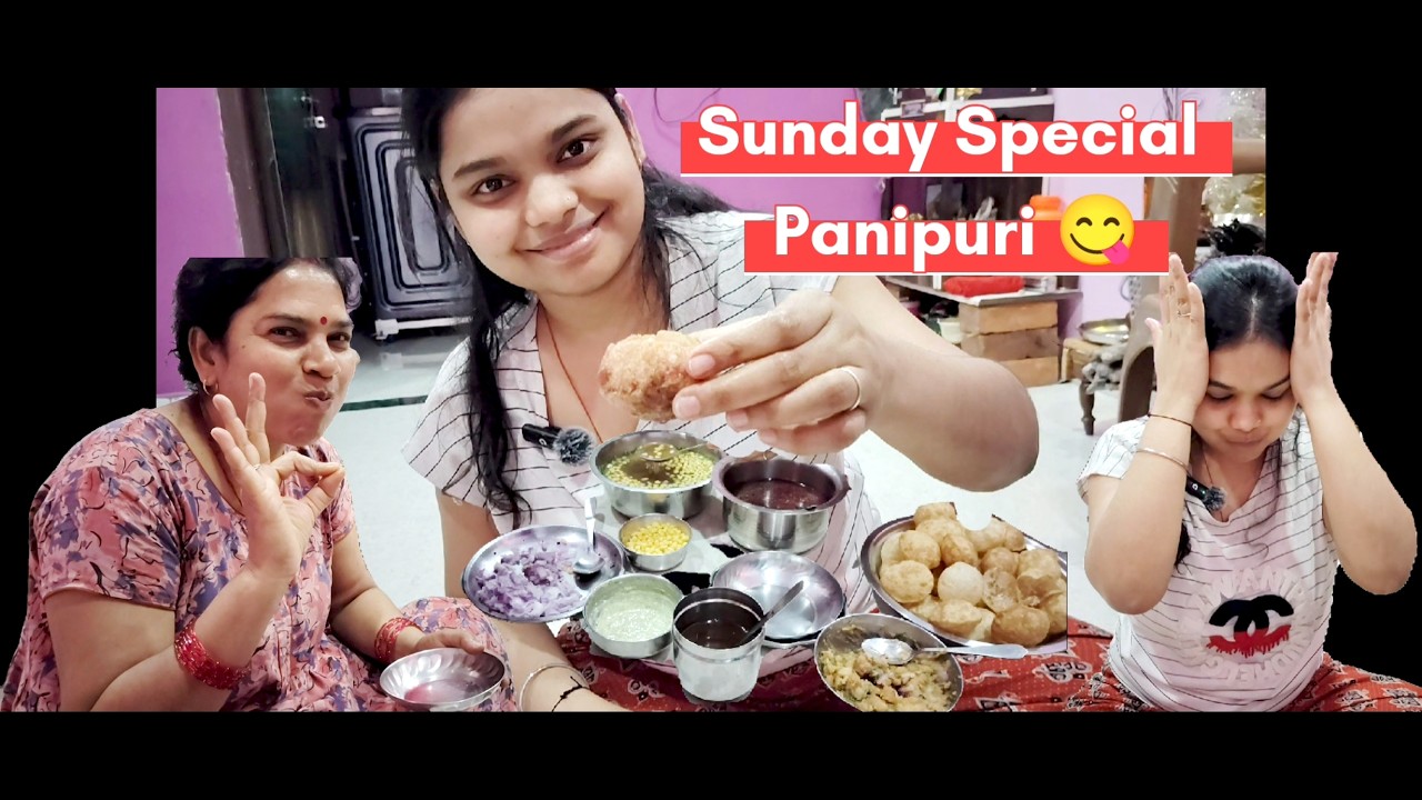 Sunday Special Panipuri 😋 #dailyvlogs #food #mukbang #panipuri