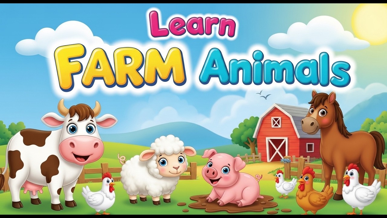 Learn Farm Animals | Kids Learning Video