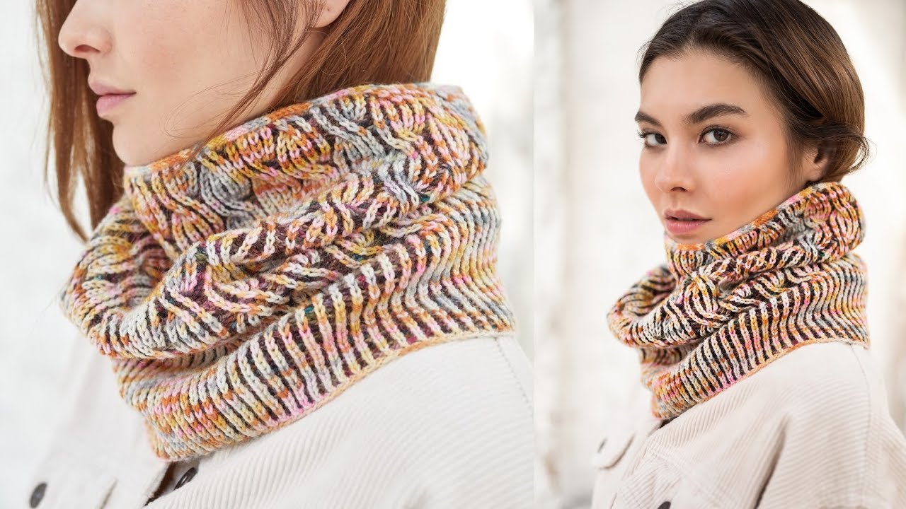 Zweifarbigen Brioche-Loop mit Tanja Steinbach stricken