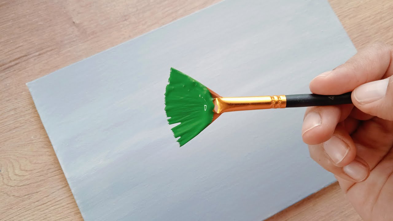 Rainy day Easy to paint 🌧️ / Acrylic Painting for Beginners
