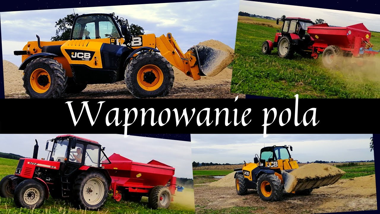 Rozsiewanie wapna wieloskładnikowego 2020 GR Rutecki JCB 531-70 Loadall  MTZ 82 Bredal HB 6T