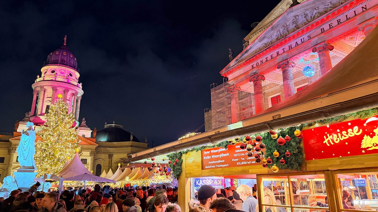 BERLIN Christmas Market:  Gendarmenmarkt WeihnachtsZauber Walking Tour 2025 (4K)