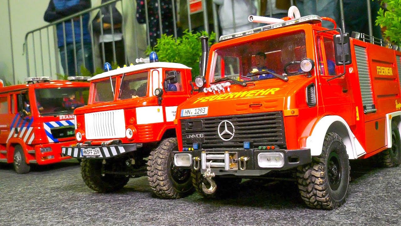 MEGA RC MODEL FIRE TRUCK COLLECTION!! RC FIRE FIGHTER ACTION, RC FIRE RESCUE OPERATIONS