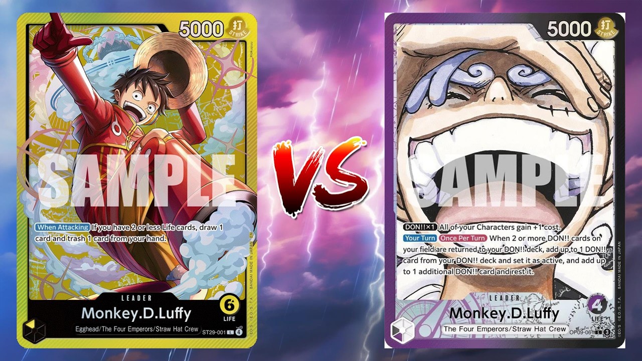 One Piece TCG Yellow Luffy VS Purple Black Luffy!!