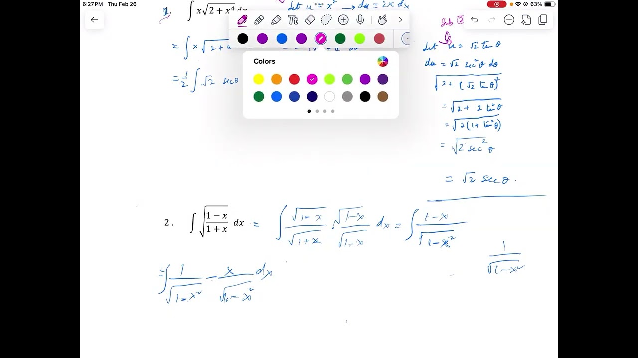 Calc II Sec 7 5 Strategy for Integration Video 2