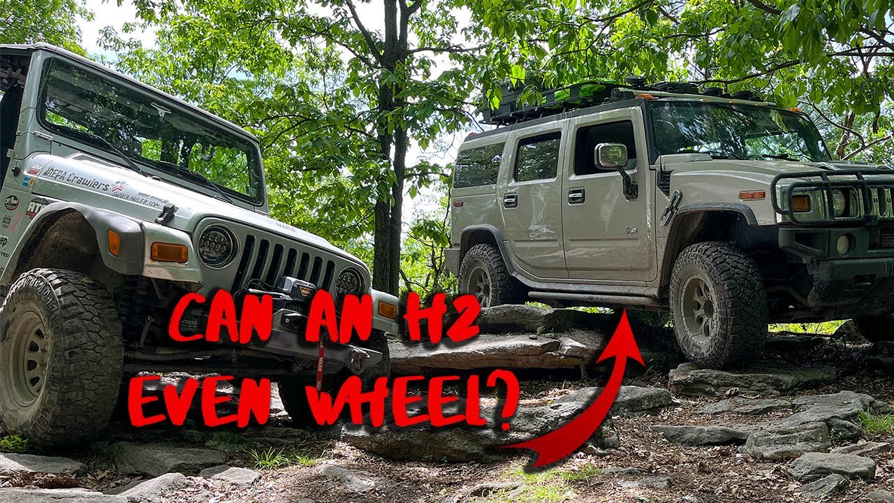 Can the Hummer H2 Even Wheel!?  Off-road at AOAA with my Jeep LJ