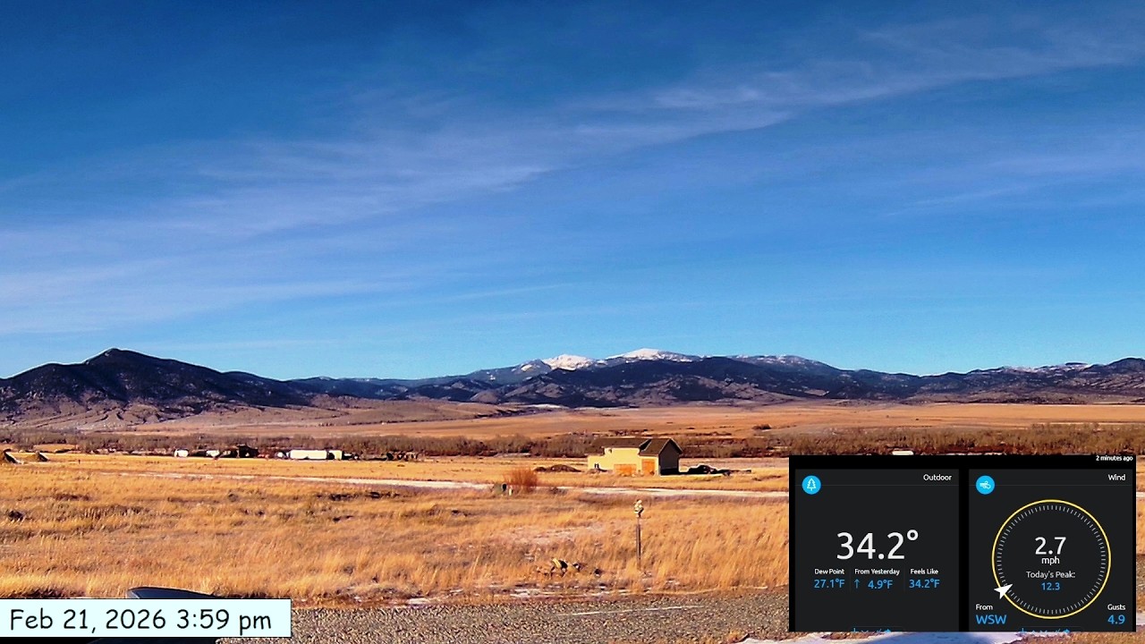 Weathercam timelapse February 21, 2026