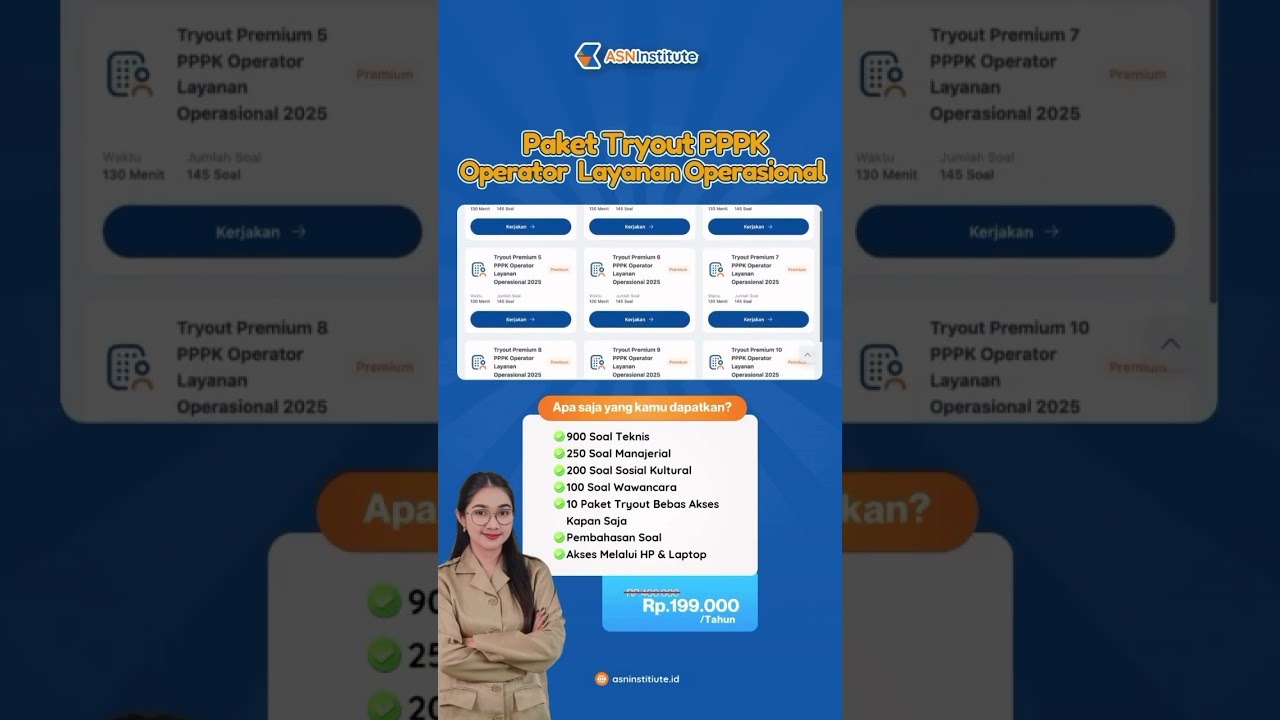 Tryout PPPK Operator Layanan Operasional Menggunakan Sistem CAT 2025 dari ASN Institute