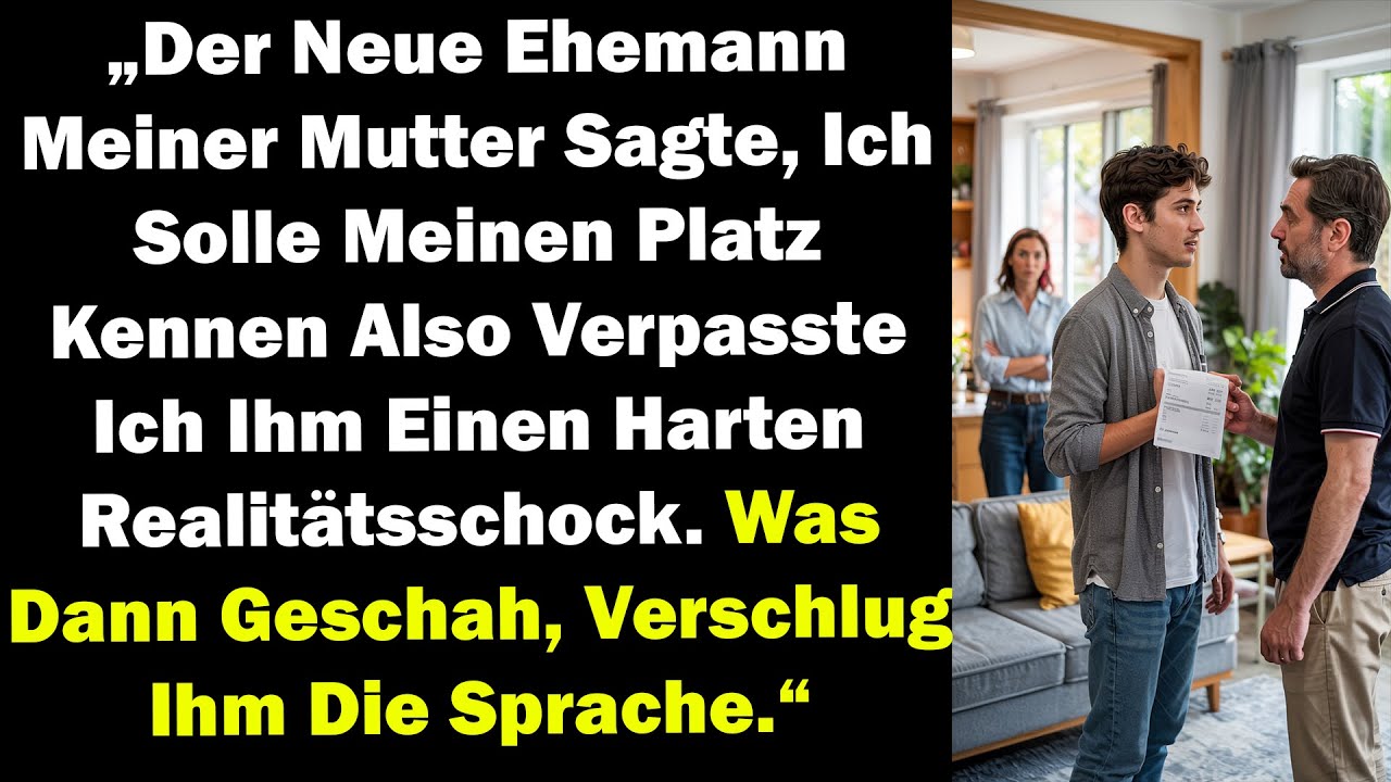 Der Neue Mann Meiner Mutter Wollte, Dass Ich Meinen Platz Kenne – Doch Ich Zeigte Ihm Die Wahrheit.