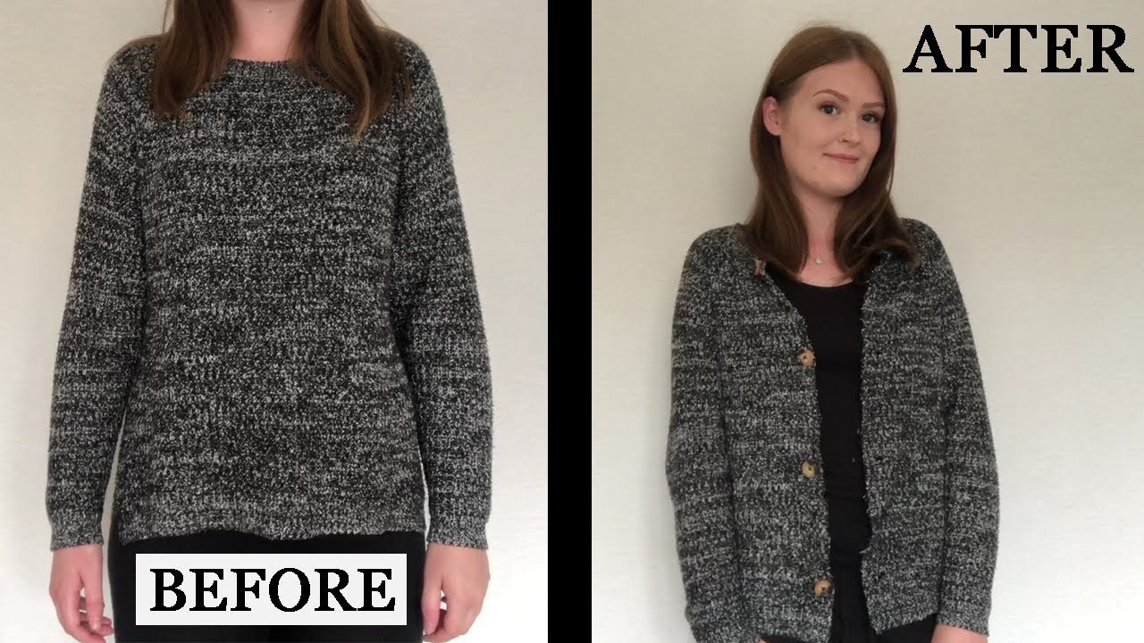 Creating a Cardigan From an Old Jumper
