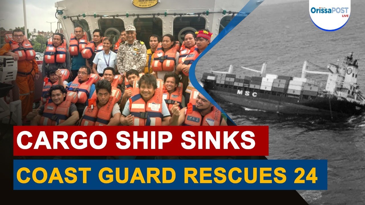 Liberian cargo ship MSC ELSA 3 sinks off Kochi || Oil spill alert, hazardous material risk