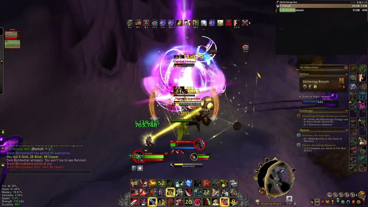 WoW TWW 11.2.0 colossus arms warrior pve Skittering Breach Tier 11 Delve