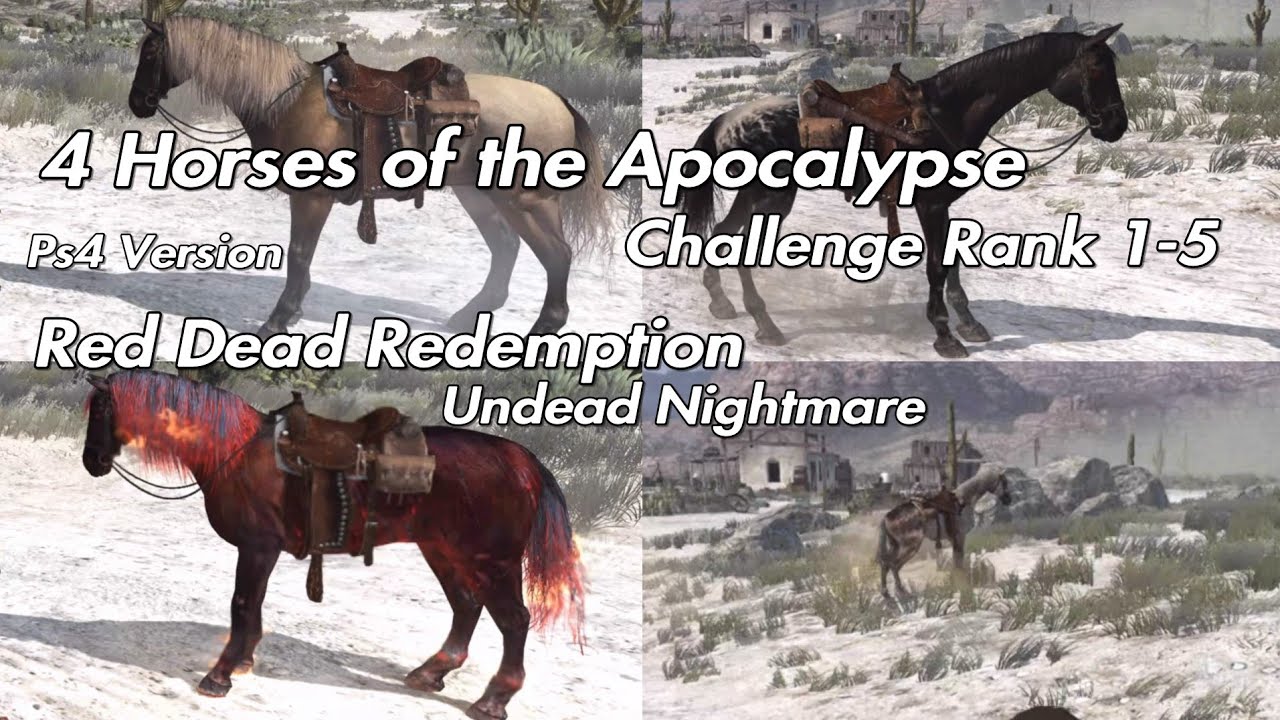 Red Dead Redemption Undead Nightmare - 4 Horses of the Apocalypse PS4 Version Rank 1-5