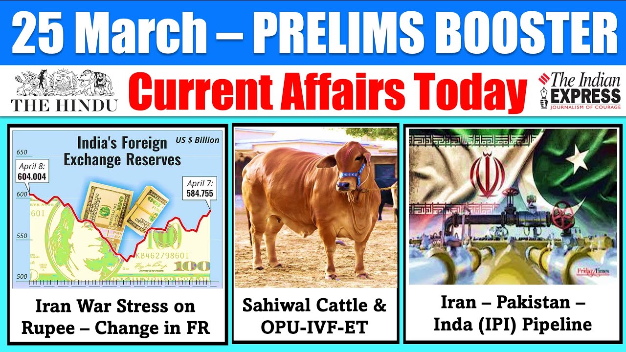 25 March 2026 Current Affairs Today | The Hindu News Analysis, Indian Express , PIB Analysis