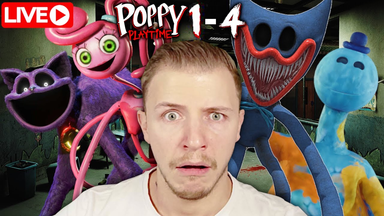 [🔴 LIVE] Poppy Playtime 1-4 Spielen - ALLE KAPITEL IN EINEM STREAM
