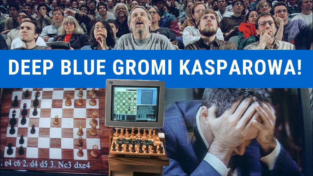 SZACHY 241# Garri Kasparow rozgromiony przez komputer szachowy DEEP BLUE IBM (1997) obrona Caro-Kann