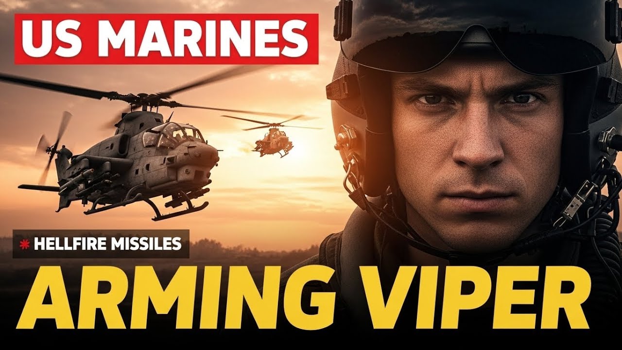 🔥 US Military on High Alert: Marines Arm Viper Helicopters with Hellfire Missiles