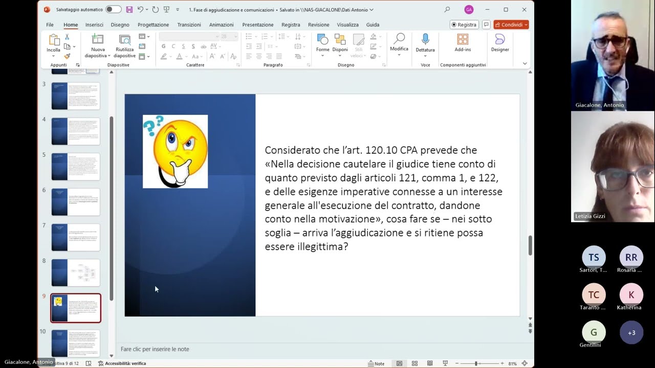 Demo Lezione – Avv. Antonio Giacalone | Dirextra | Corso Esecuzione del contratto d'appalto