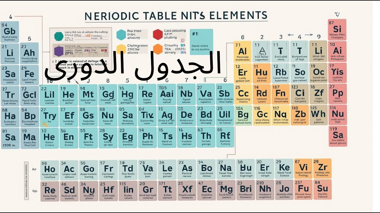 شرح  الجدول الدورى الحديث الجزء التانى اولى اعدادى كتاب الامتحان