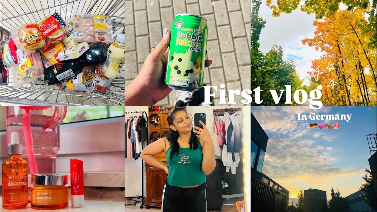 අලුත් තැනක first vlog එක 💗🍄Sri lankan student in Germany 🇩🇪🍂💕 සිංහල | shopping | university 