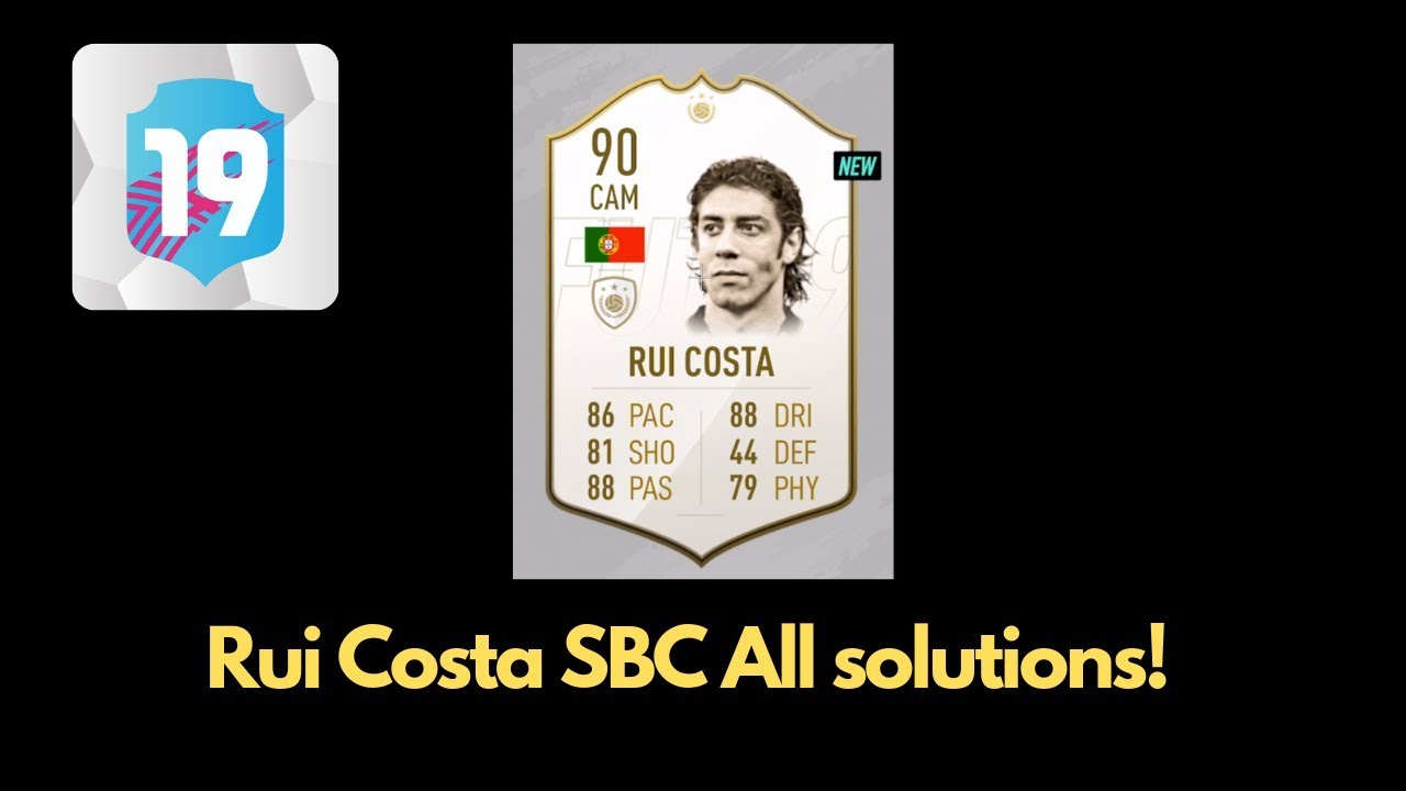 Pacybits FUT 19 Rui Costa SBC *ALL SOLUTIONS*