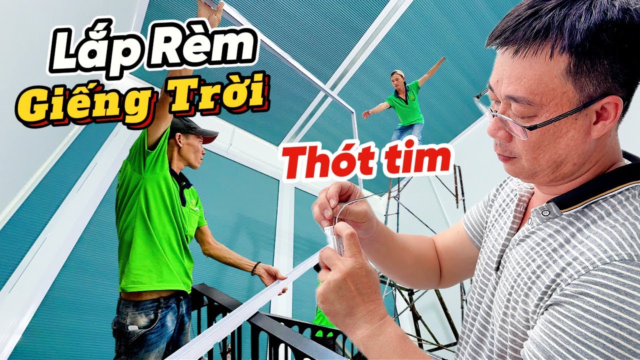 Rèm che nắng giếng trời tự động - Lắp Rèm tổ ong cho cầu thang thông tầng sẽ ra sao?